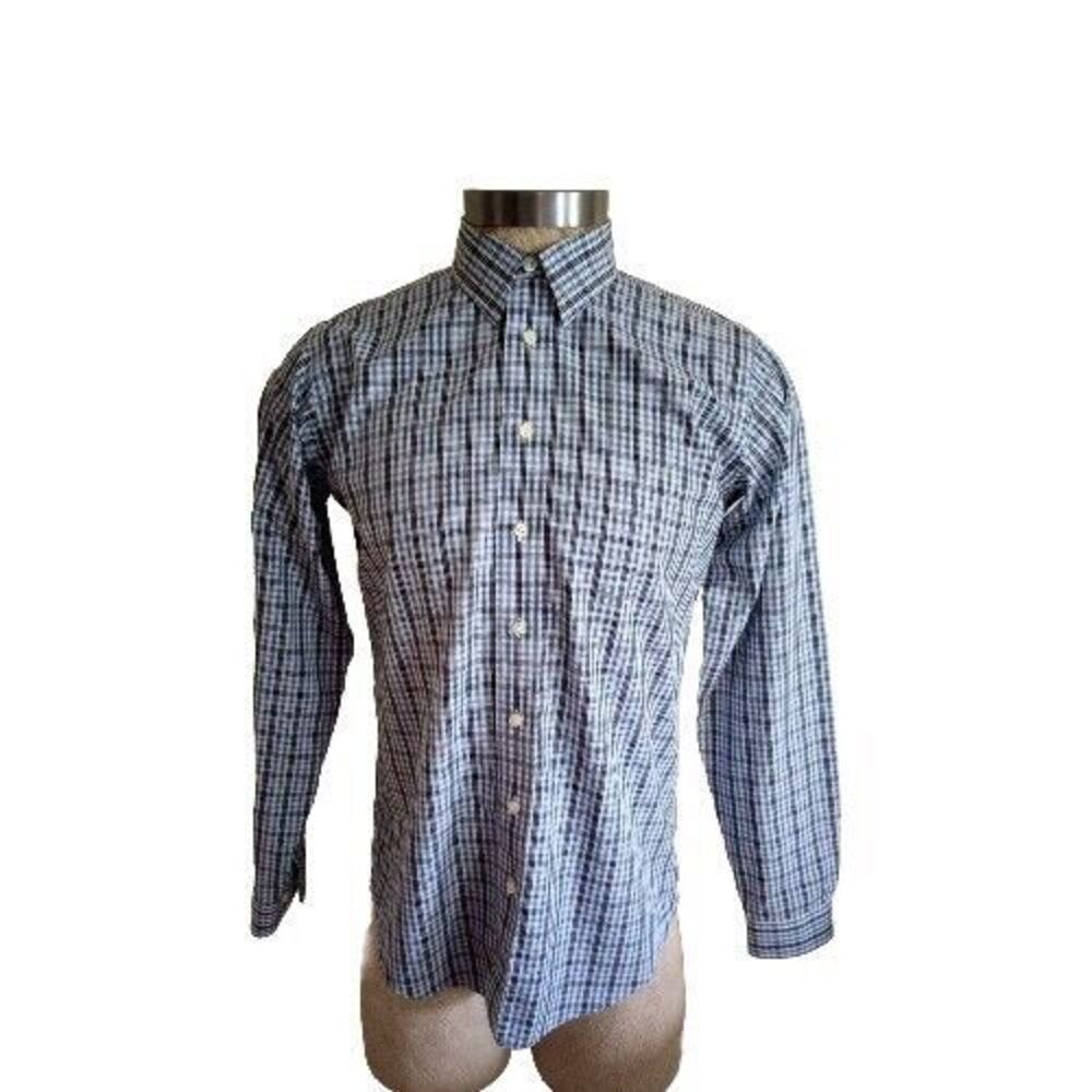 Brooks Brothers 346 Mens Flannel Shirt Long Sleeve Blue Plaid Button Down XL